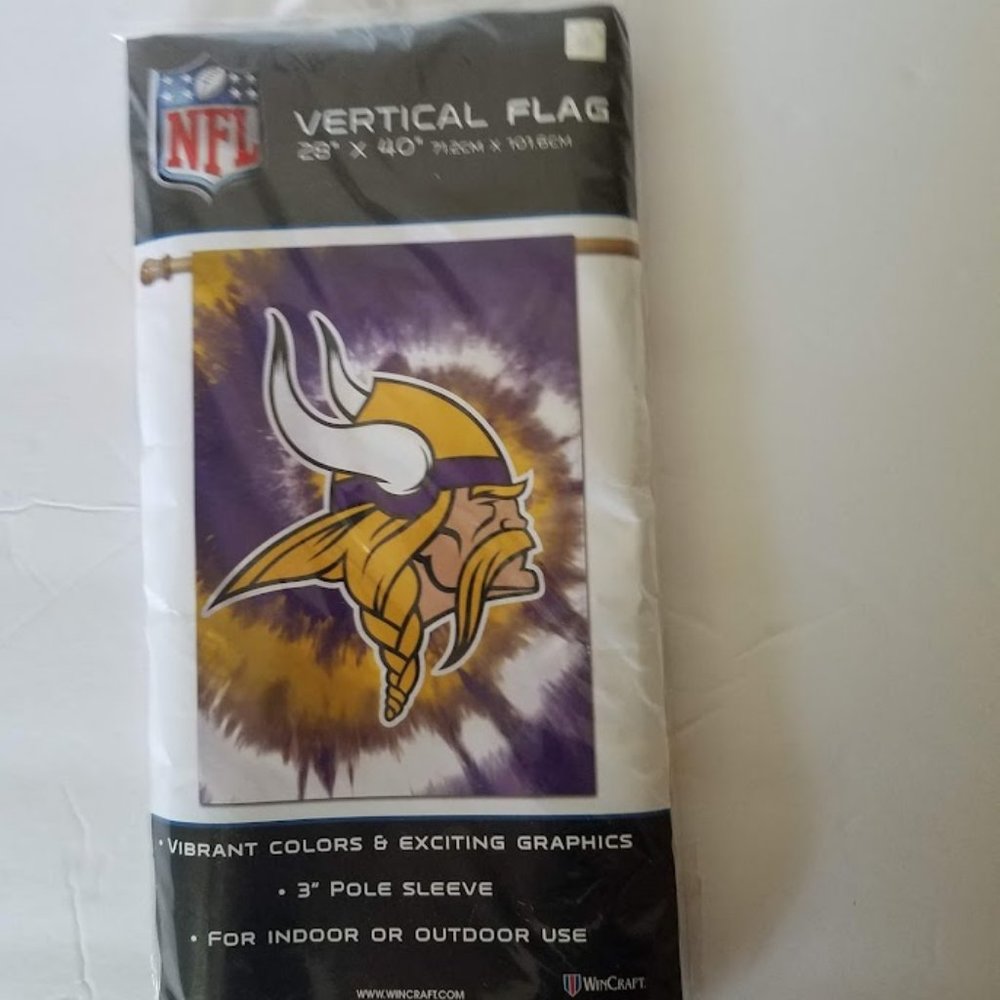 NEW Minnesota Vikings Vertical Flag Banner 28 x 40 Tie Dye NFL WinCraft …